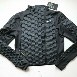 Nike Aeroloft Running Repel Light Bomber Zip Jacket Black BV3847-010 XXL